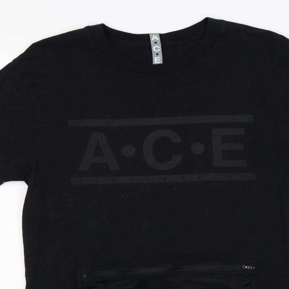 A.C.E Mens Black    T-Shirt Size M  - All Can Exist