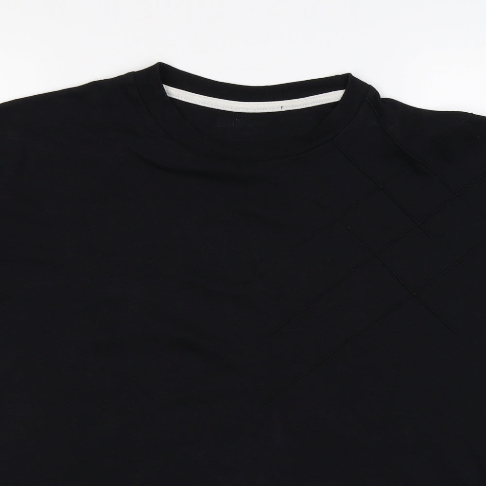 Easy Mens Black    T-Shirt Size M