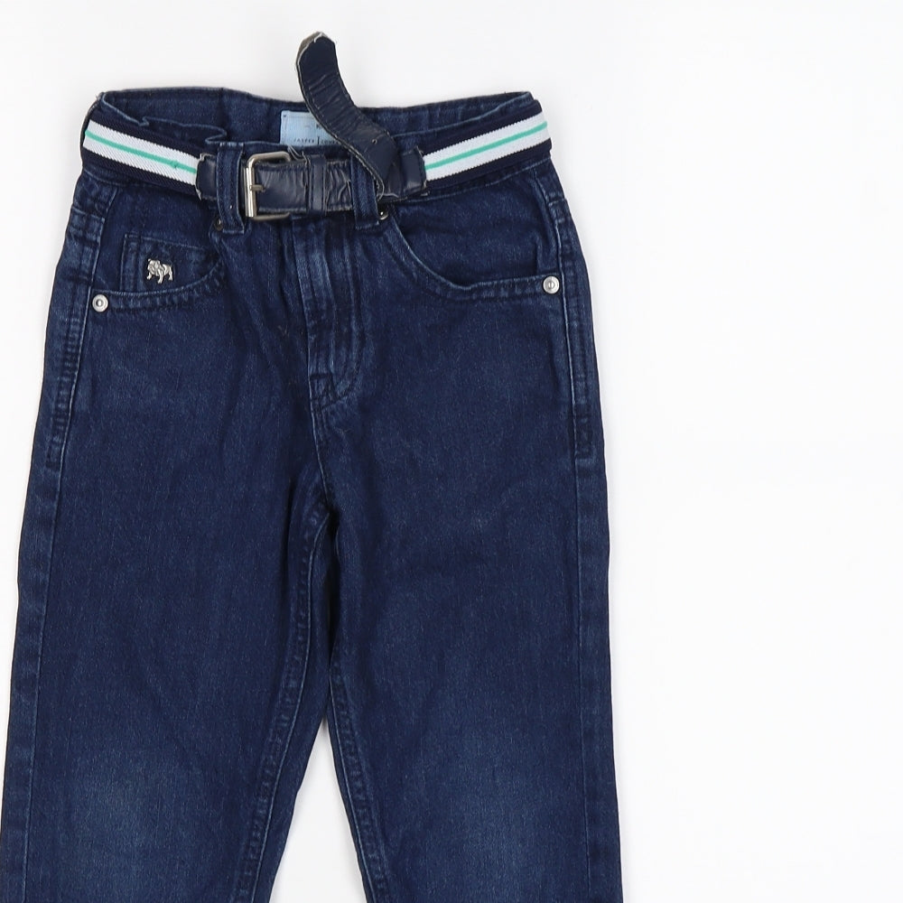 Jasper Conran Boys Blue  Denim Straight Jeans Size 6 Years - with belt