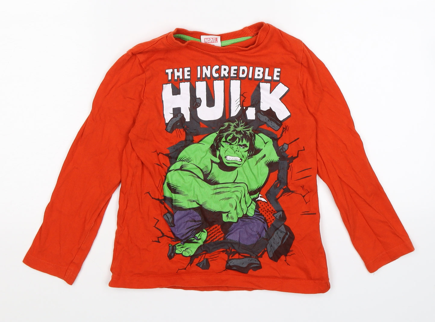 Marvel Boys Red   Pullover Jumper Size 5-6 Years  - THE INCREDIBLE HULK