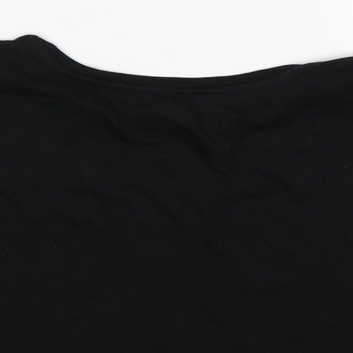 USA Pro Womens Black   Cropped T-Shirt Size 16  - Will Squat For Coffee