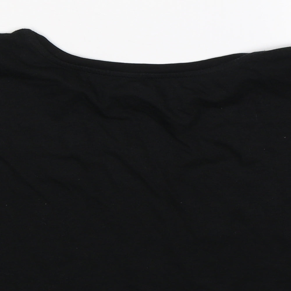 USA Pro Womens Black   Cropped T-Shirt Size 16  - Will Squat For Coffee