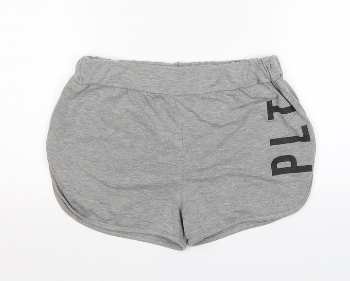 Pretty Little Thing Womens Grey Jersey Sweat Shorts Size 12 - PLT