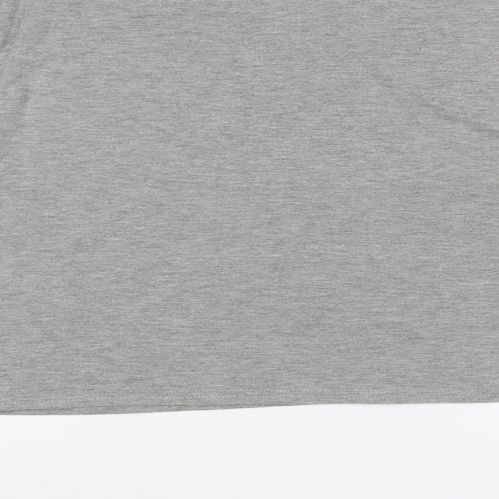 Pretty Little Thing  Womens Grey   Cropped T-Shirt Size 12  - PLT