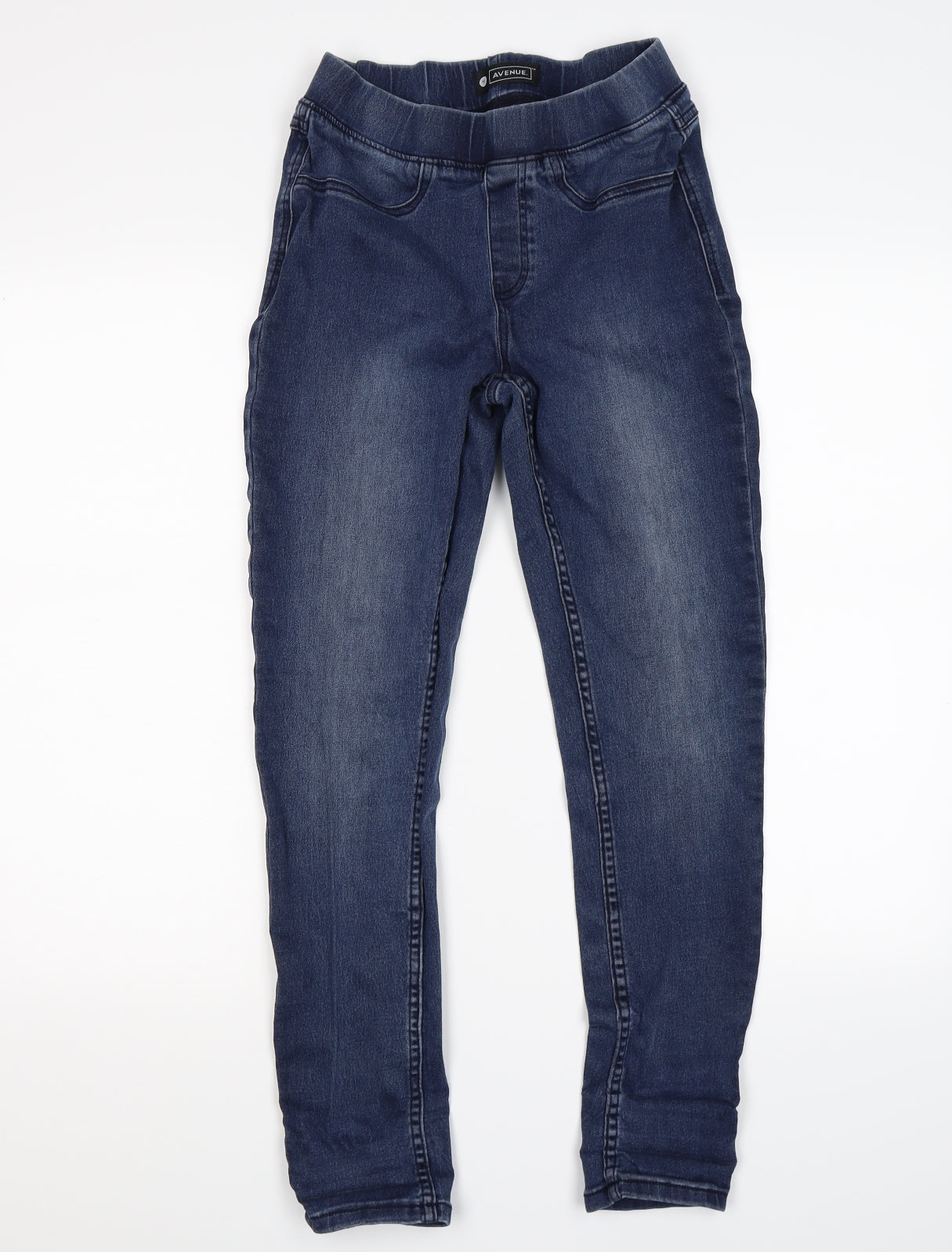 Avenue Womens Blue  Denim Jegging Leggings Size 10 L27 in