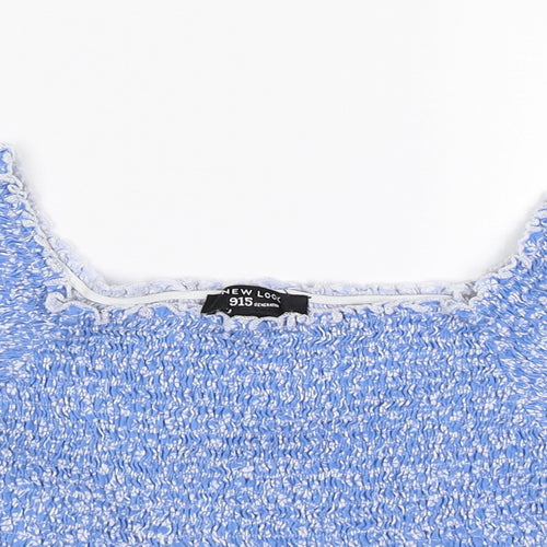 New Look Girls Blue Floral Crepe Cropped Casual Size 14-15 Years