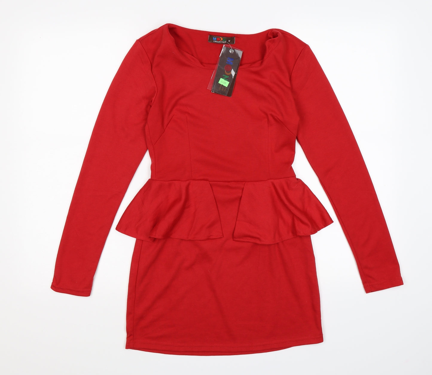 Moon Womens Red   Bodycon  Size M  - peplum