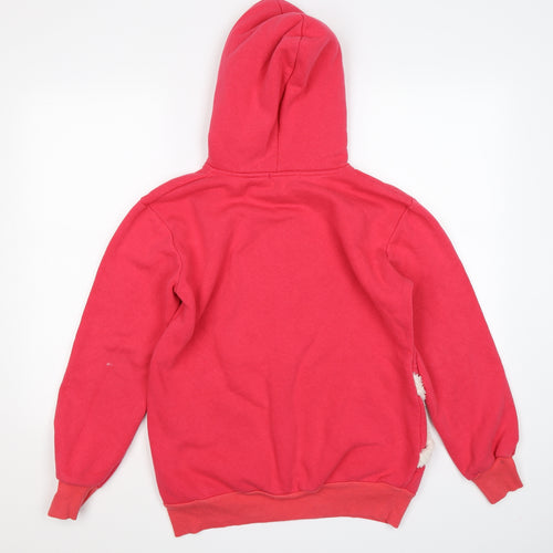 one jumper Womens Pink  Jersey Pullover Hoodie Size L  - teddy