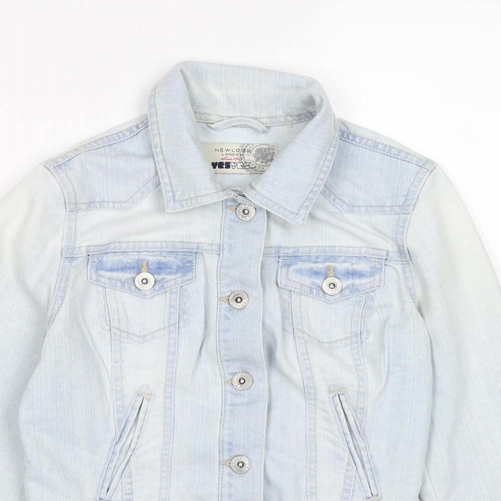 New Look Womens Blue  Denim Jacket  Size 8