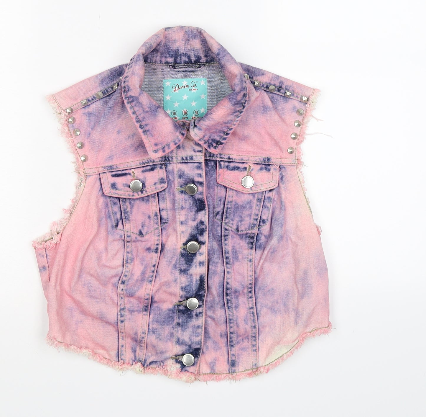 denim co Womens Pink  Denim Vest Jumper Size 10
