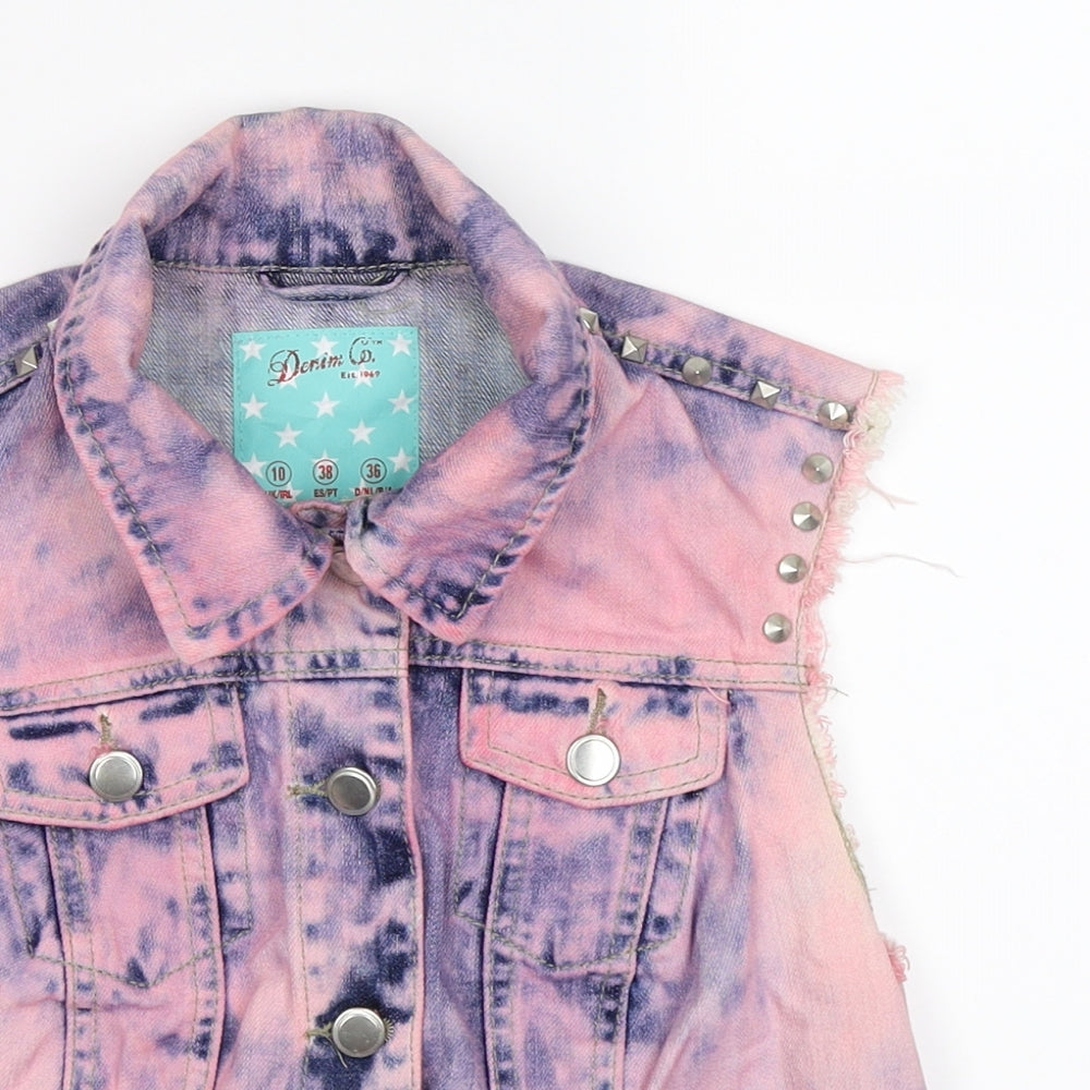 denim co Womens Pink  Denim Vest Jumper Size 10