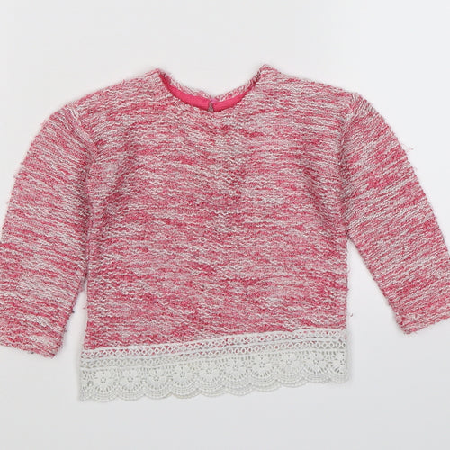 Primark Girls Pink  Knit Pullover Jumper Size 3-6 Months
