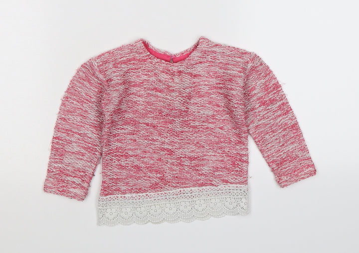 Primark Girls Pink  Knit Pullover Jumper Size 3-6 Months