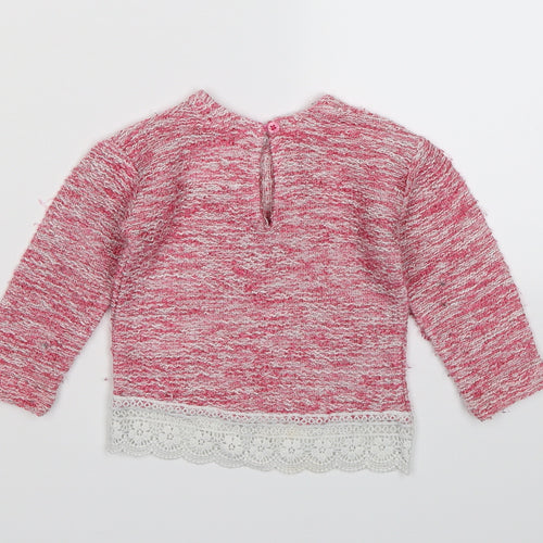 Primark Girls Pink  Knit Pullover Jumper Size 3-6 Months
