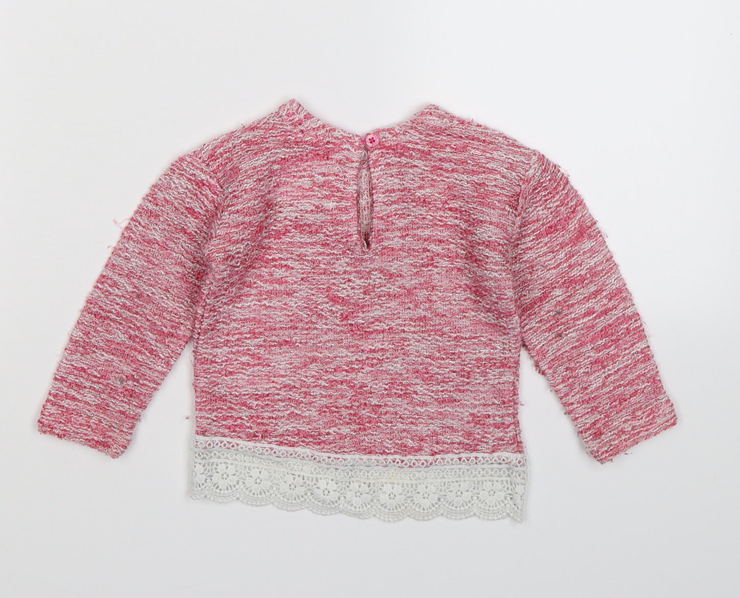 Primark Girls Pink  Knit Pullover Jumper Size 3-6 Months