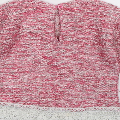 Primark Girls Pink  Knit Pullover Jumper Size 3-6 Months