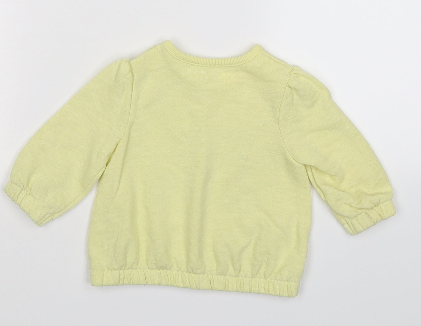 Nutmeg Girls Yellow   Pullover Jumper Size 3-6 Months  - bunny rabbit