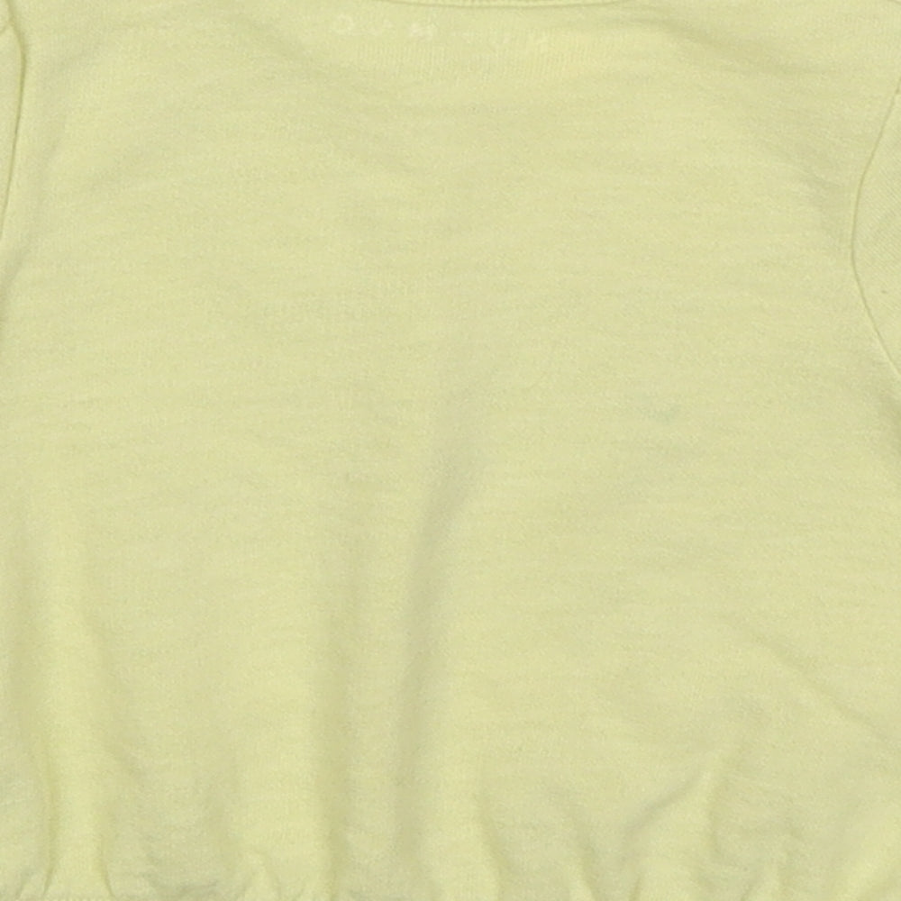 Nutmeg Girls Yellow   Pullover Jumper Size 3-6 Months  - bunny rabbit