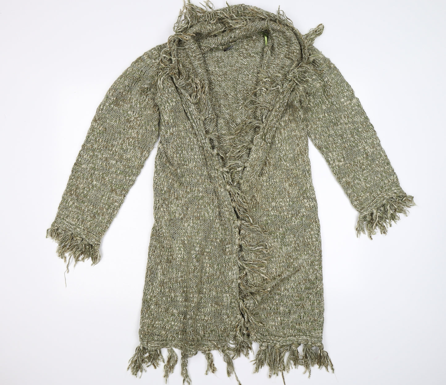 Evans Womens Green  Knit Cardigan Jumper Size 14