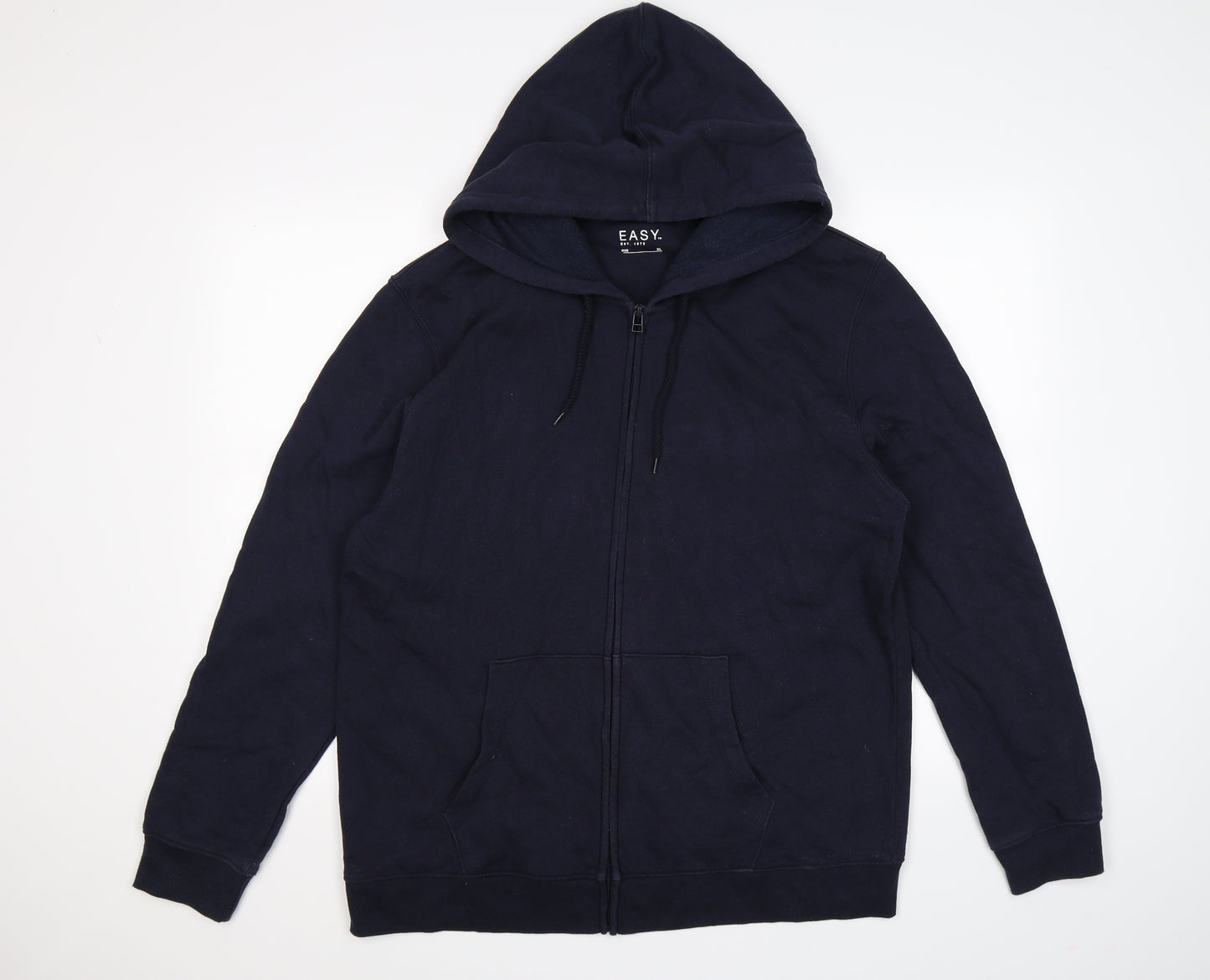 Easy Mens Blue   Full Zip Hoodie Size XL