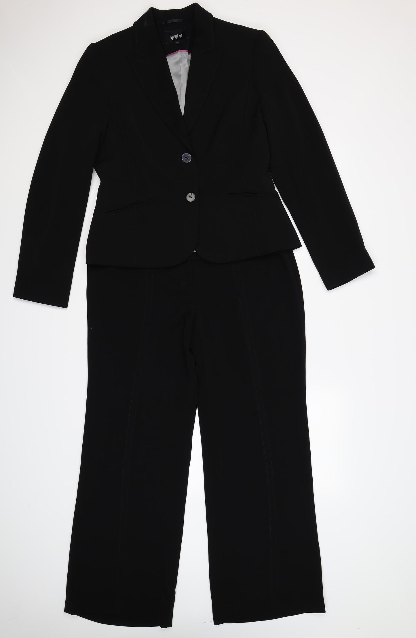 Per Una Womens Black   Trouser Suit Suit Size 12 L31 in