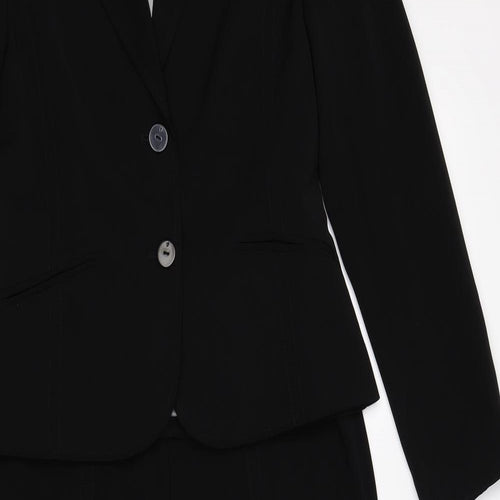 Per Una Womens Black   Trouser Suit Suit Size 12 L31 in