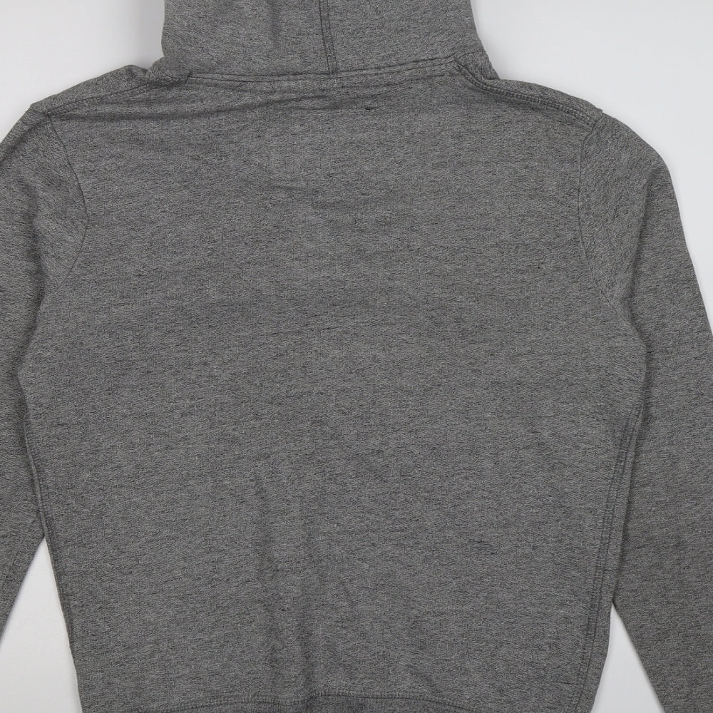 Superdry Womens Grey  Jersey Pullover Hoodie Size S