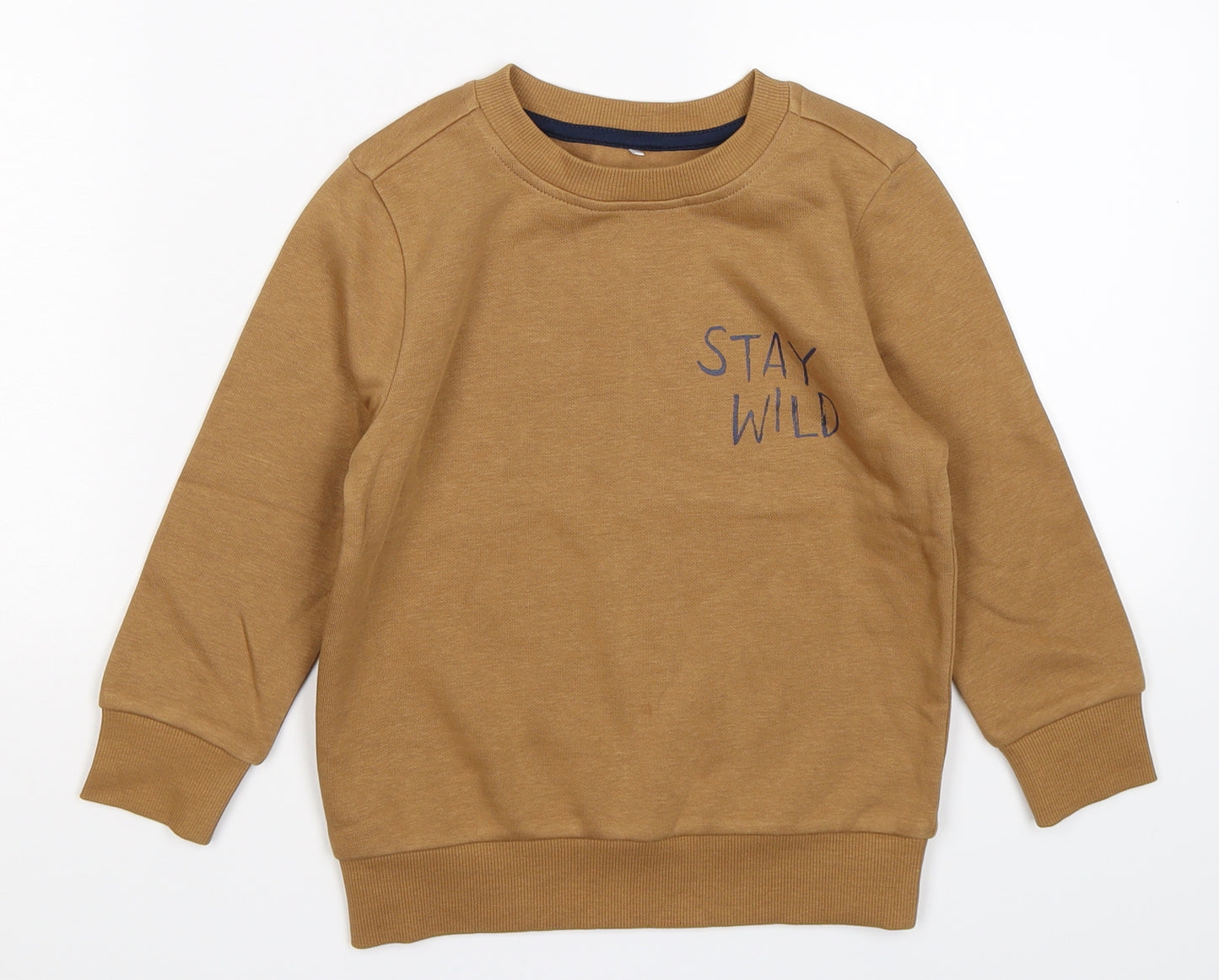 geroge Boys Brown  Jersey Pullover Sweatshirt Size 3-4 Years  - stay wild