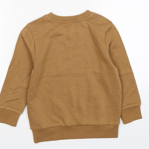 geroge Boys Brown  Jersey Pullover Sweatshirt Size 3-4 Years  - stay wild