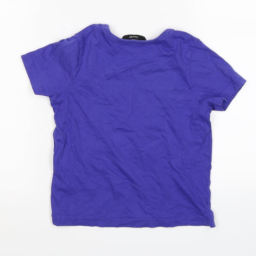 George Boys Purple   Basic T-Shirt Size 3-4 Years  - fantastic shark