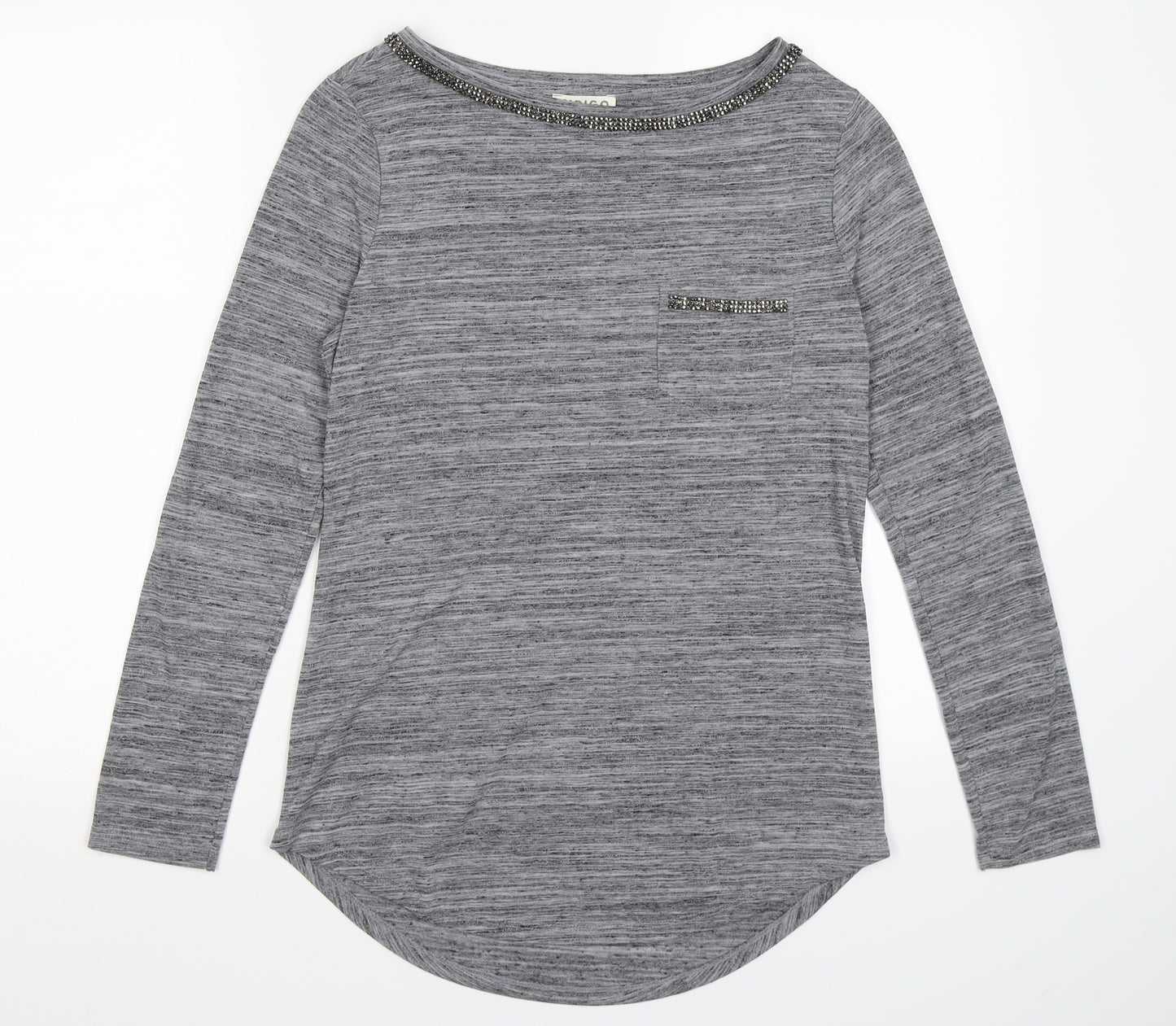 Indigo Womens Grey   Basic Blouse Size 12