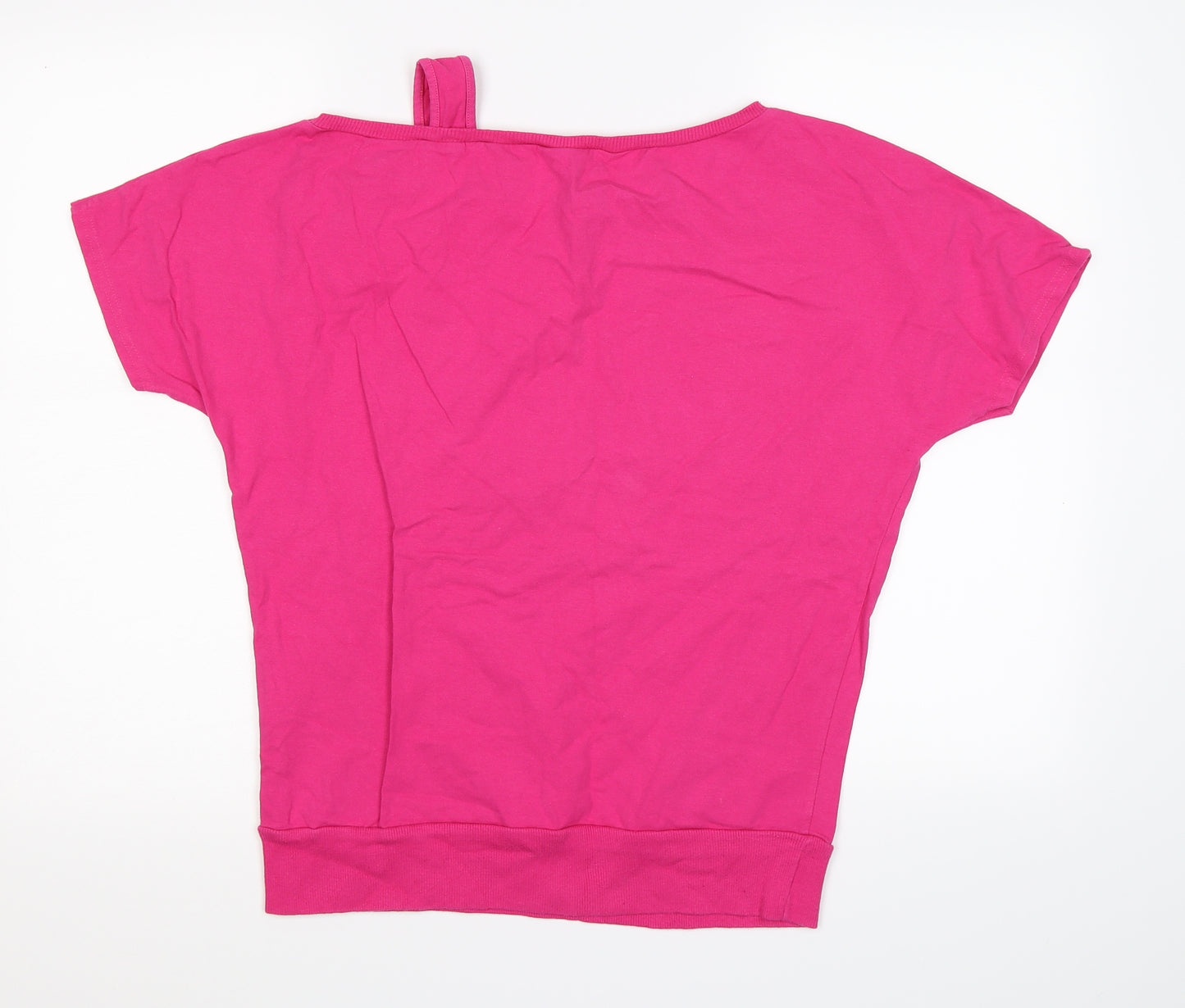 Pineapple Womens Pink   Basic T-Shirt Size 14  - one strap
