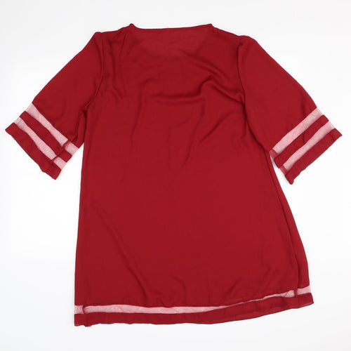 Preworn Womens Red   Basic Blouse Size XL