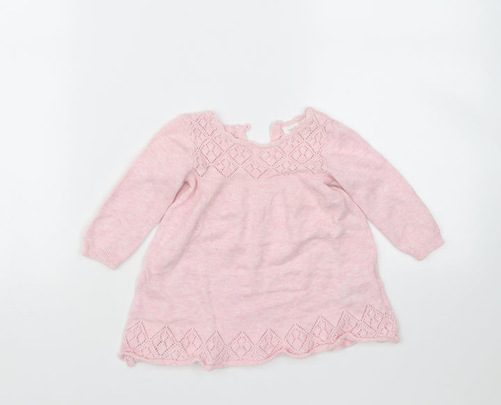 NEXT Girls Pink Jumper Dress Size 3-6 Months