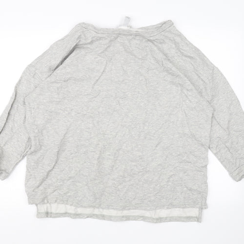 Ava & Viv Womens Grey Striped  Pullover Jumper Size XL