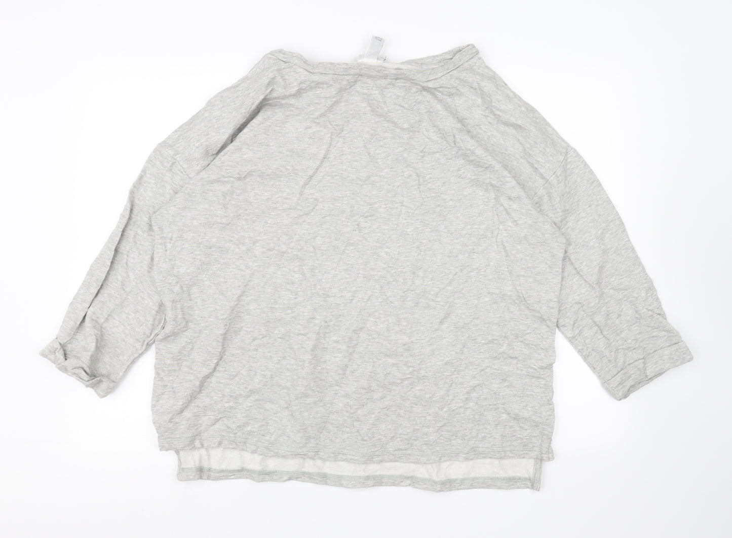 Ava & Viv Womens Grey Striped  Pullover Jumper Size XL