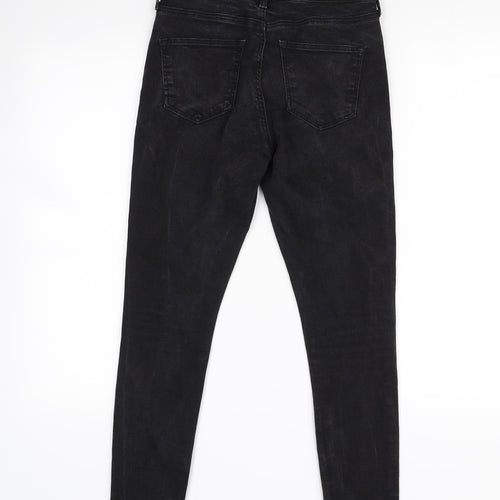 Topshop Womens Black   Straight Jeans Size 26 in L27 in