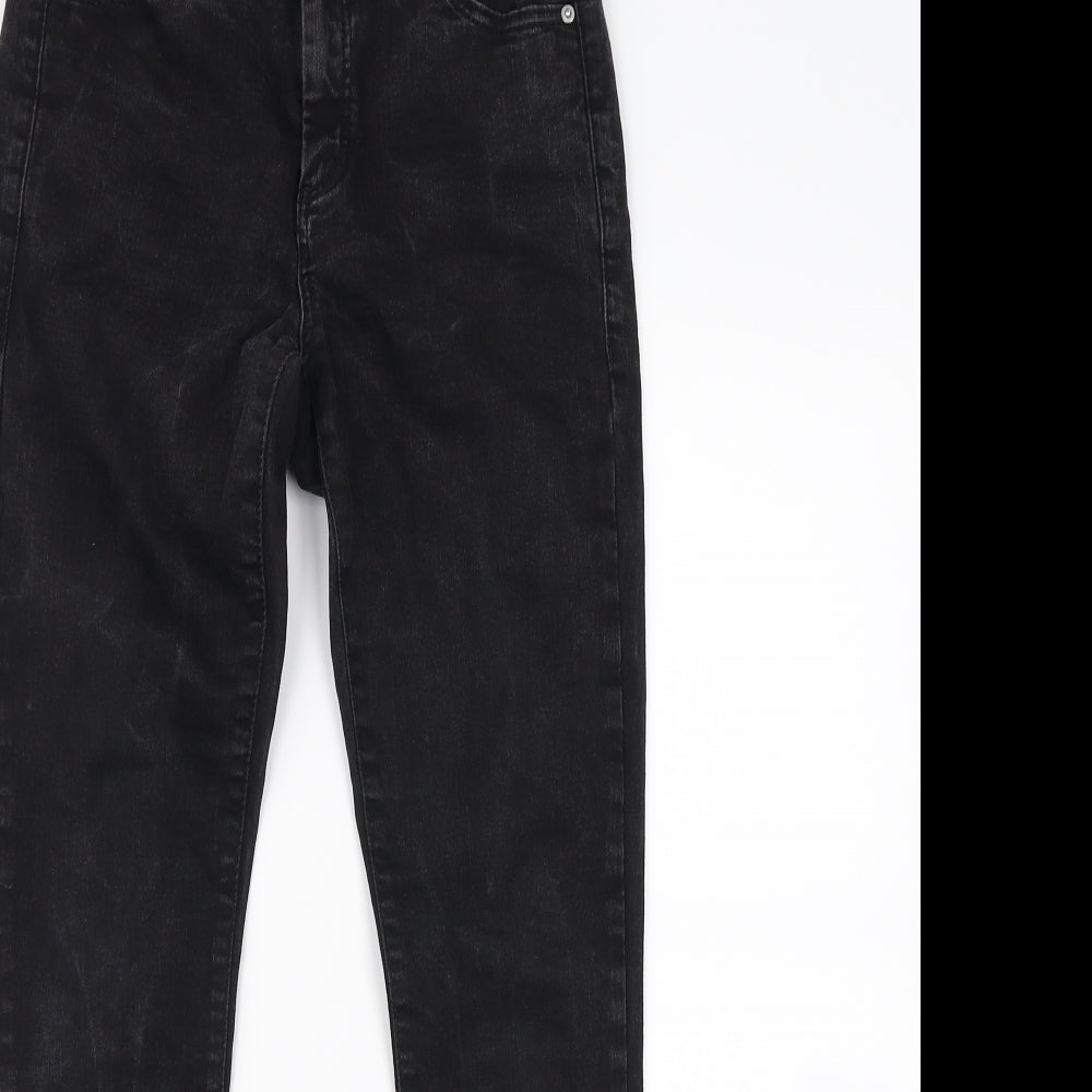 Topshop Womens Black   Straight Jeans Size 26 in L27 in