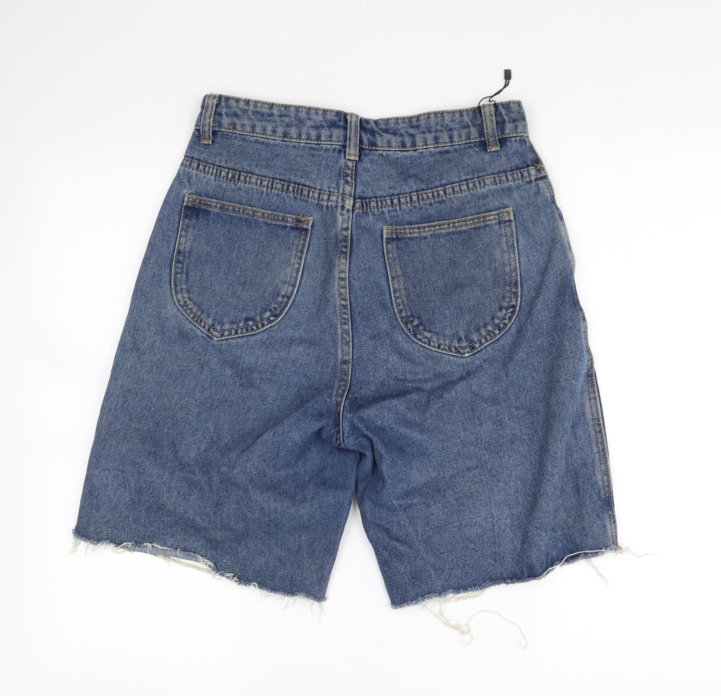 Momokrom Womens Blue  Ramie Cut-Off Shorts Size 8