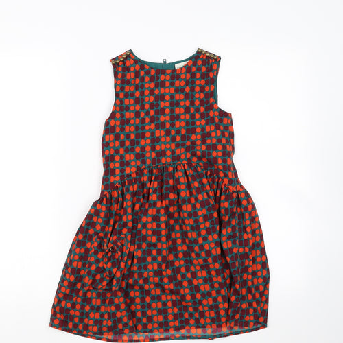 Wear With love Girls Green Polka Dot  Fit & Flare  Size 6-7 Years