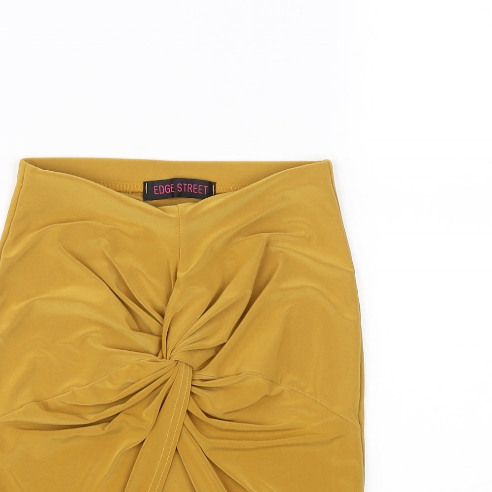 Edge Street Womens Yellow   Mini Skirt Size 6