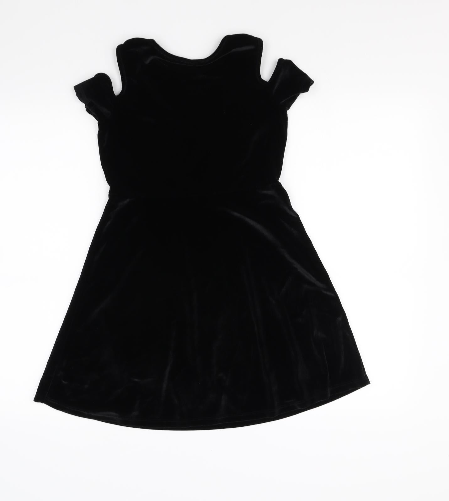 George Girls Black   Fit & Flare  Size 8 Years