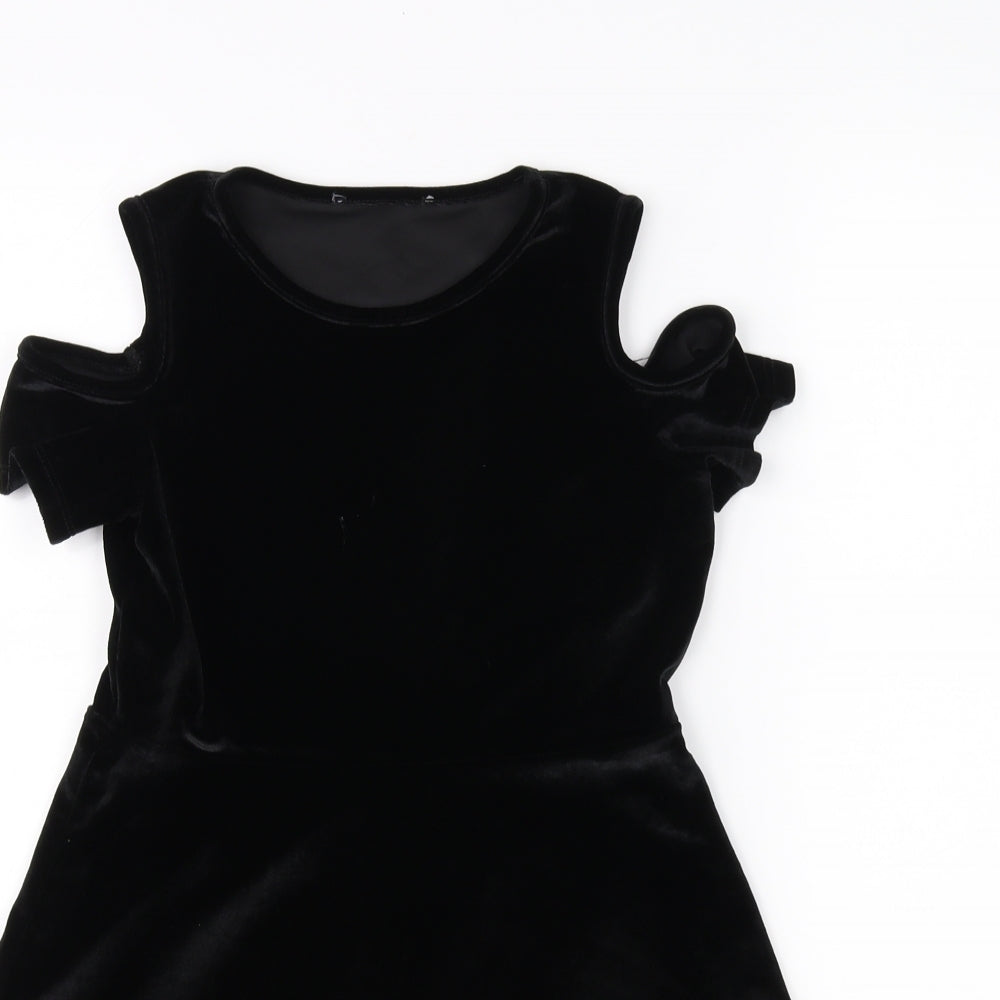 George Girls Black   Fit & Flare  Size 8 Years
