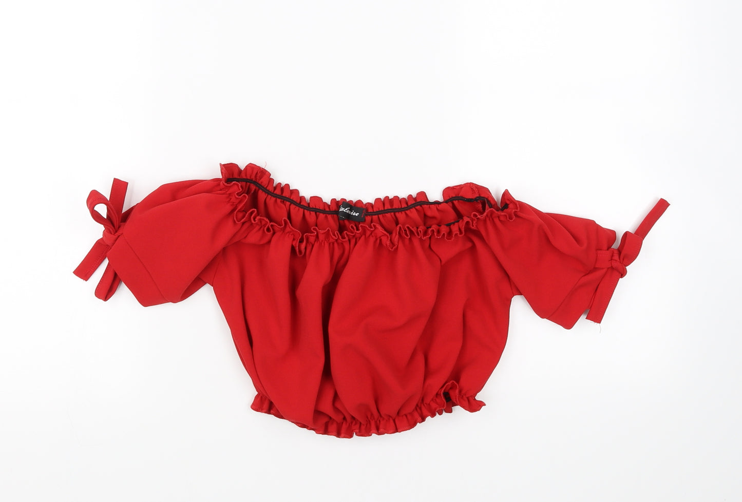 Preworn Womens Red   Cropped Blouse Size 8