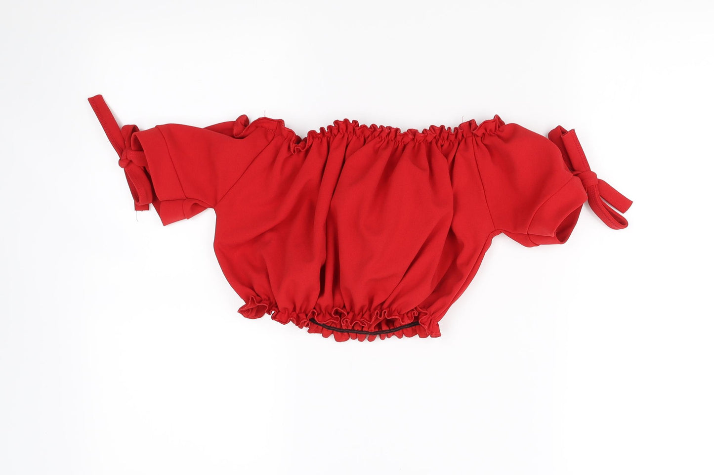 Preworn Womens Red   Cropped Blouse Size 8