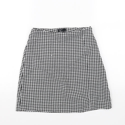 Nobody's Child Womens Black Check  Mini Skirt Size 6