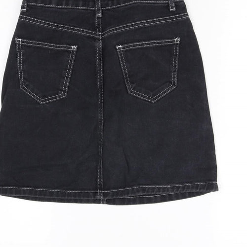 Denim & Co. Womens Black   Mini Skirt Size 8
