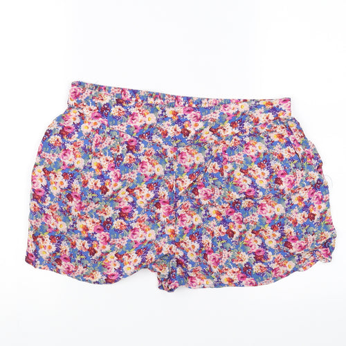New Look Womens Blue Floral  Bermuda Shorts Size 14