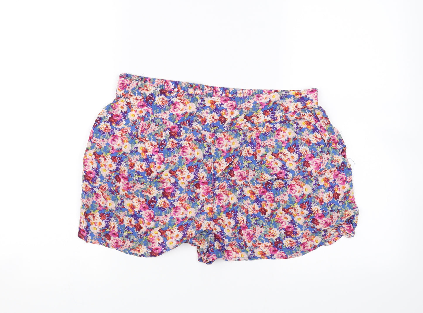 New Look Womens Blue Floral  Bermuda Shorts Size 14