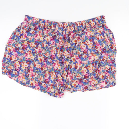 New Look Womens Blue Floral  Bermuda Shorts Size 14